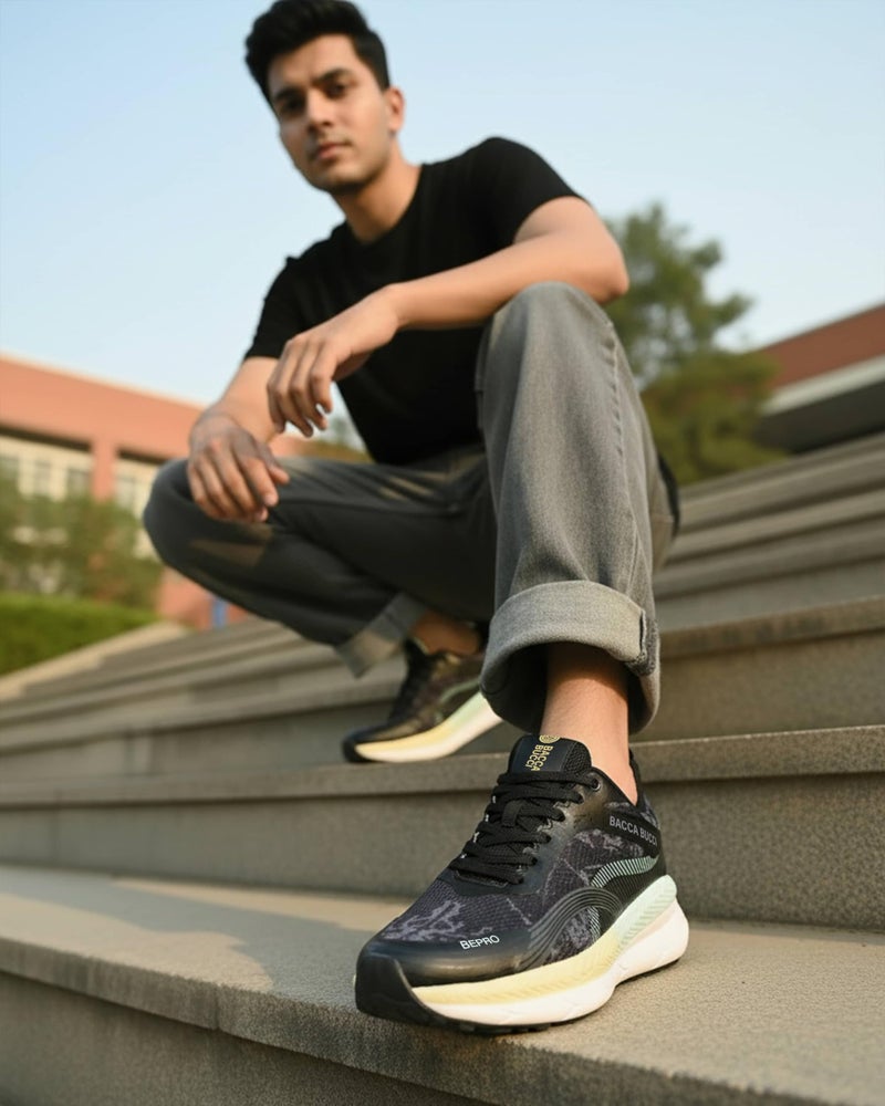 Bacca Bucci Ikatron – Men's Athleisure Sports Shoes with Dual-Density Sole Nebula Black UK 11 - Image 3