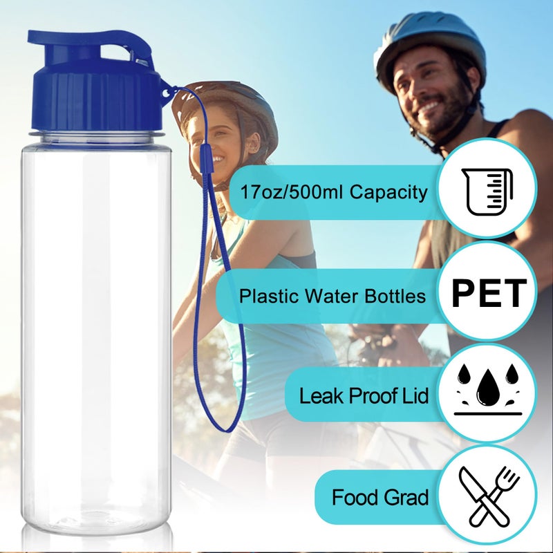 LYDTICK 16 Pack Bulk Water Bottles-17oz Plastic Sports Water Bottles for Kids and Adults Leak Proof, Reusable for Gym Travel School Office, Multicolor - Image 3