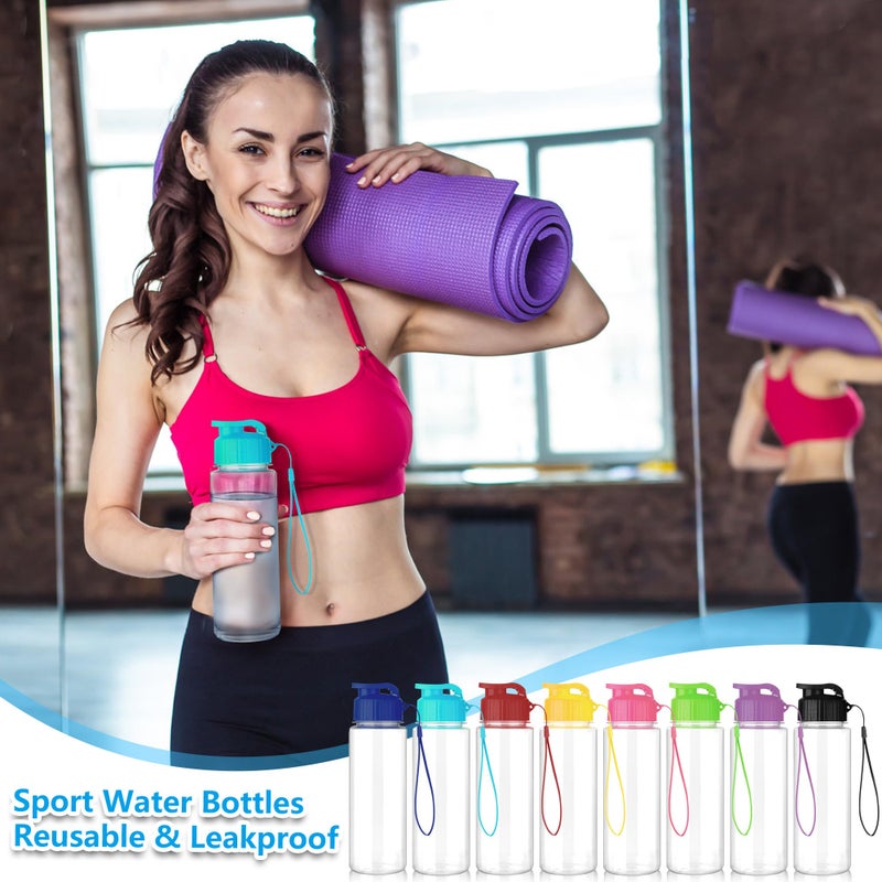 LYDTICK 16 Pack Bulk Water Bottles-17oz Plastic Sports Water Bottles for Kids and Adults Leak Proof, Reusable for Gym Travel School Office, Multicolor - Image 5