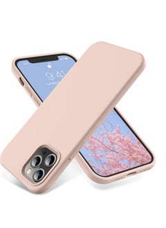 Compatible with iPhone 11 Pro Max (6.5 Inch) Case, Liquid Silicone Case, Full Body Protective Cover, Shockproof, Slim Phone Case, Anti-Scratch Soft Microfiber Lining - Pink Sand