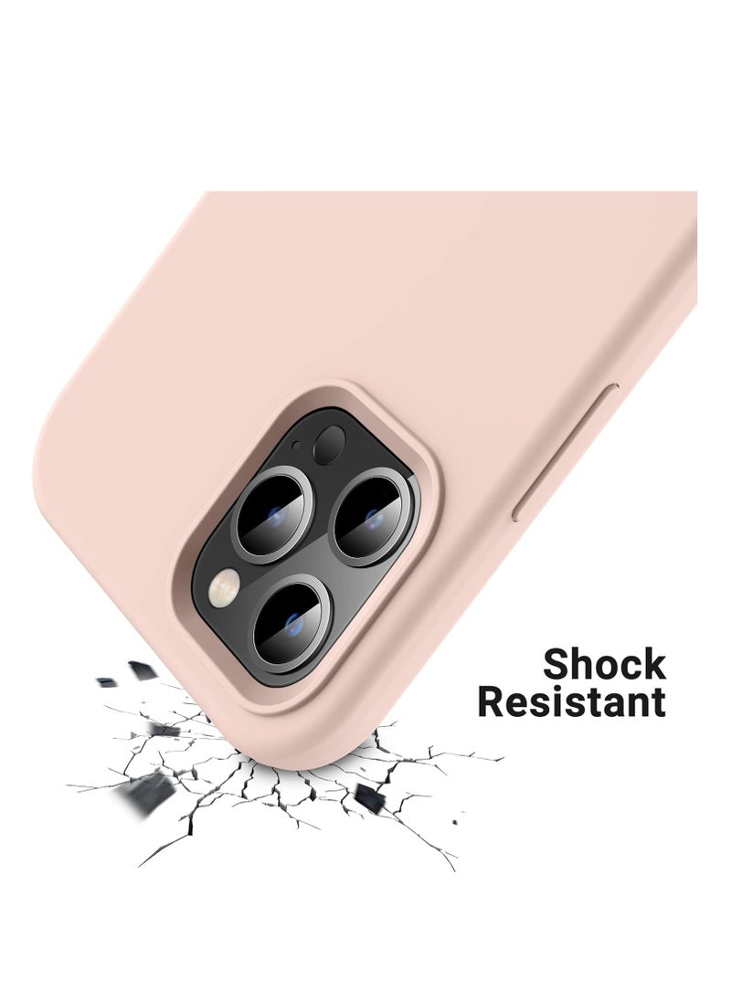 Generic - Compatible with iPhone 11 Pro Max (6.5 Inch) Case, Liquid Silicone Case, Full Body Protective Cover, Shockproof, Slim Phone Case, Anti-Scratch Soft Microfiber Lining - Pink Sand - Image 1