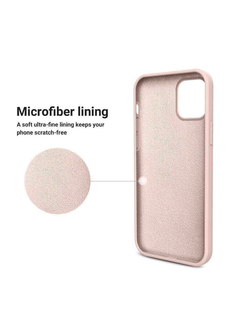 Generic - Compatible with iPhone 11 Pro Max (6.5 Inch) Case, Liquid Silicone Case, Full Body Protective Cover, Shockproof, Slim Phone Case, Anti-Scratch Soft Microfiber Lining - Pink Sand - Image 1
