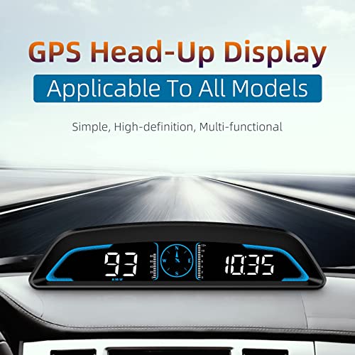 AZIJYV GPS Speedometer,Heads Up Display for Cars G3,Digital Speedometer for Car with Speed, Fatigue Driving Alarm,Overspeed Alarm,Speedometer for Car for All Vehicles - Image 4