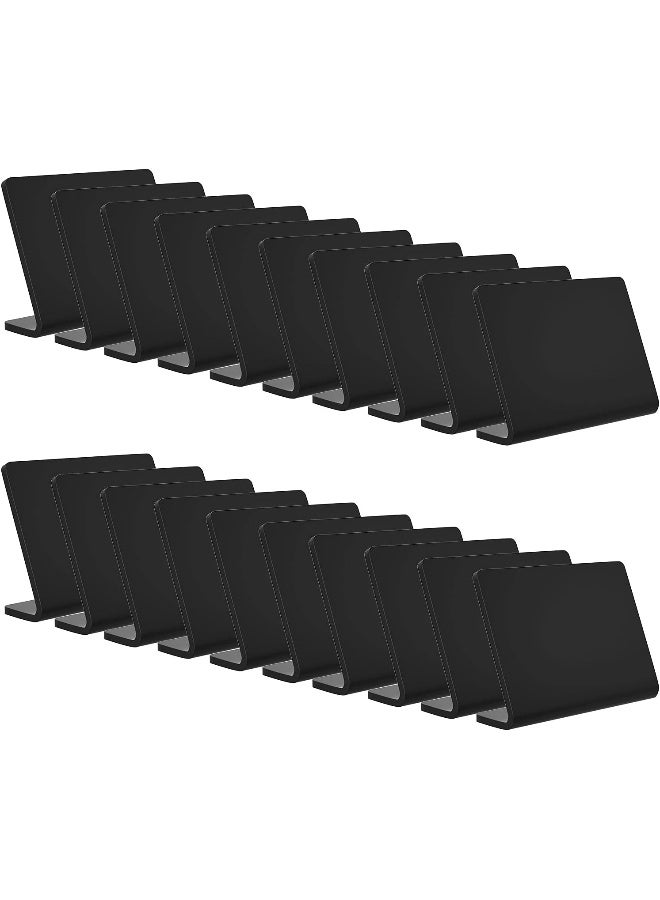 TPGP 20 Pack Acrylic Mini Chalkboard Sign, Clear Mini Tabletop Chalkboard Signs  - Image 1