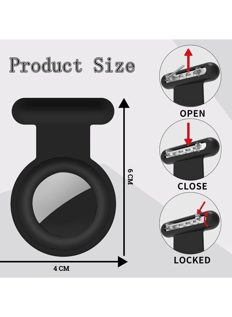 2 Pack AirTag Case, Anti-Lost AirTag Holder, Hidden Design Compatible with Apple AirTag Tracker, Ideal for Kids, Elderly, Clothing, Luggage, Backpacks & Shoes (Black) - Image 2