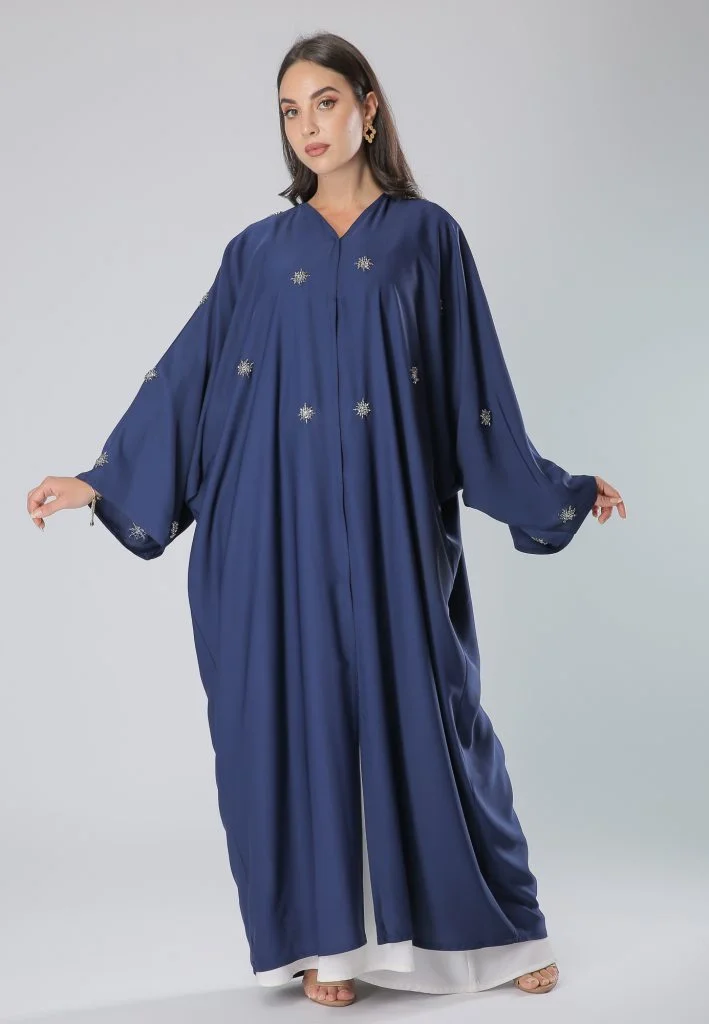 Moistreet Crepe Sequins Embellished Featuring Abaya