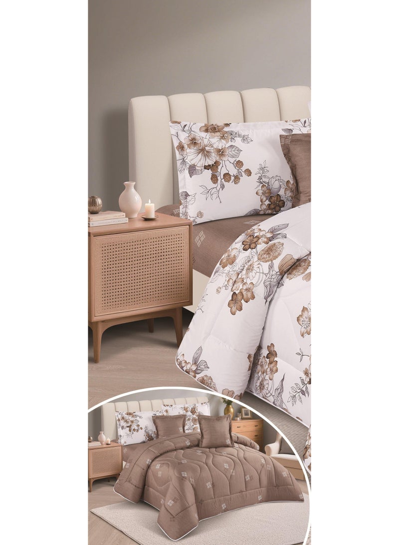 MARK Nature-inspired, tree-patterned double bed sheet made of microfiber, 220*240 cm - Image 2