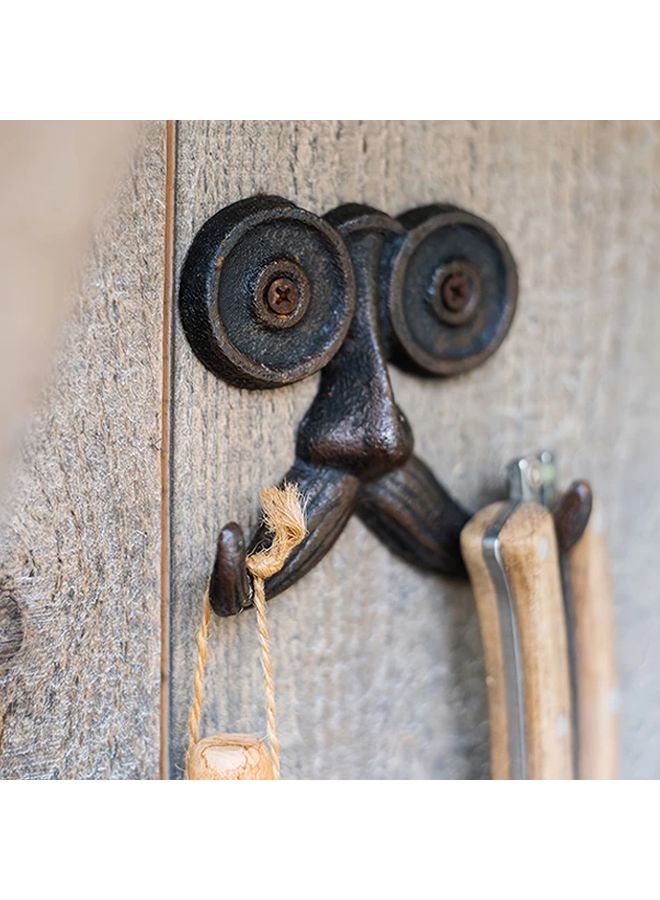 Cast Iron Beard Shaped Wall Hook Retro Universal Holiday Decor - Image 3