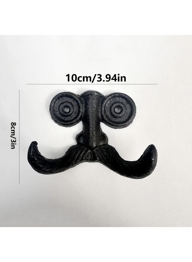 Cast Iron Beard Shaped Wall Hook Retro Universal Holiday Decor - Image 4