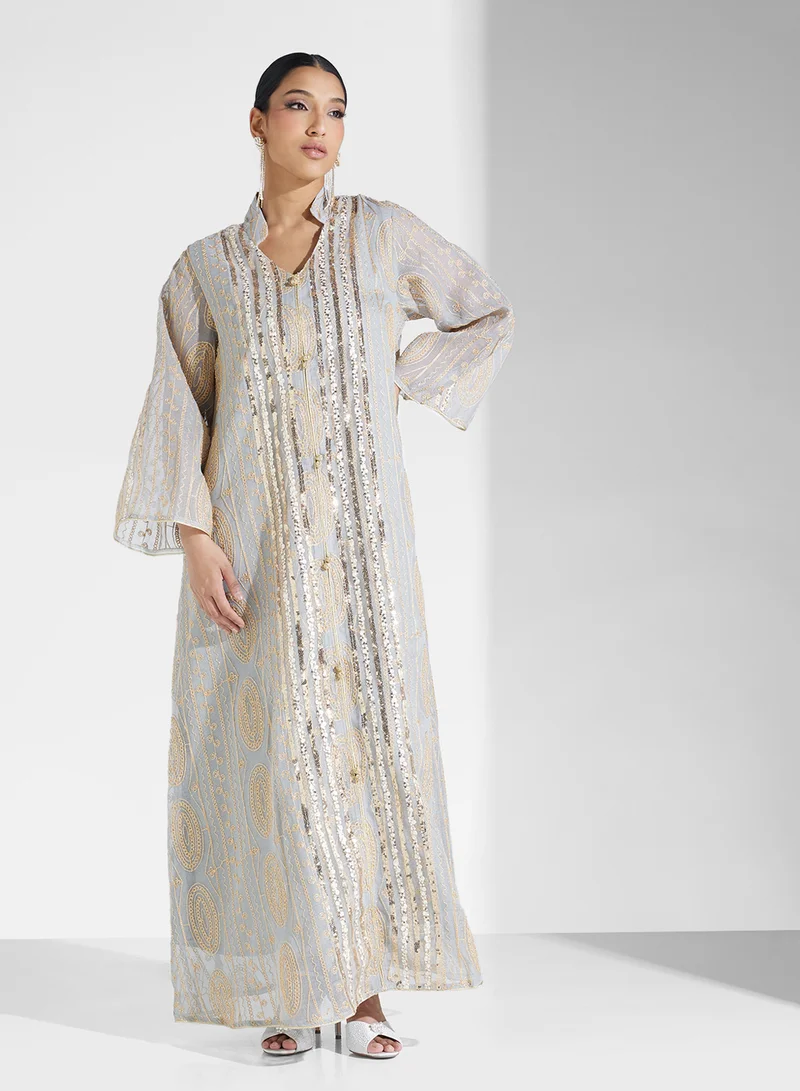 Khizana Embroidered Jalabiya