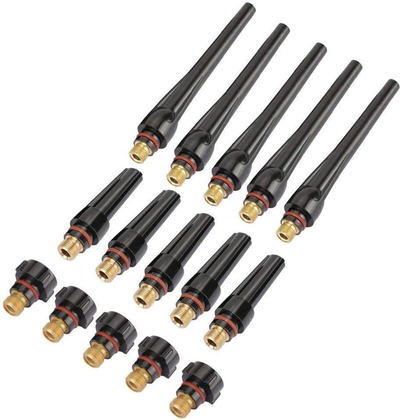 Maxmartt أغطية خلفية لحام تيغ من ماكس مارت 17 أغطية خلفية تيغ 15 قطعة 57Y02 طويلة 57Y03 متوسطة 57Y04 قصيرة لأداة لحام تيغ WP171826 - Image 1