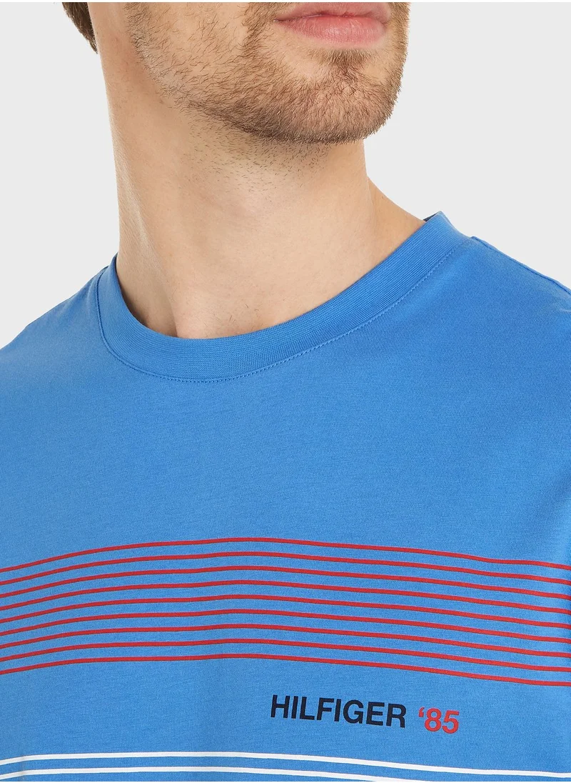 TOMMY HILFIGER Striped Crew Neck T-Shirt