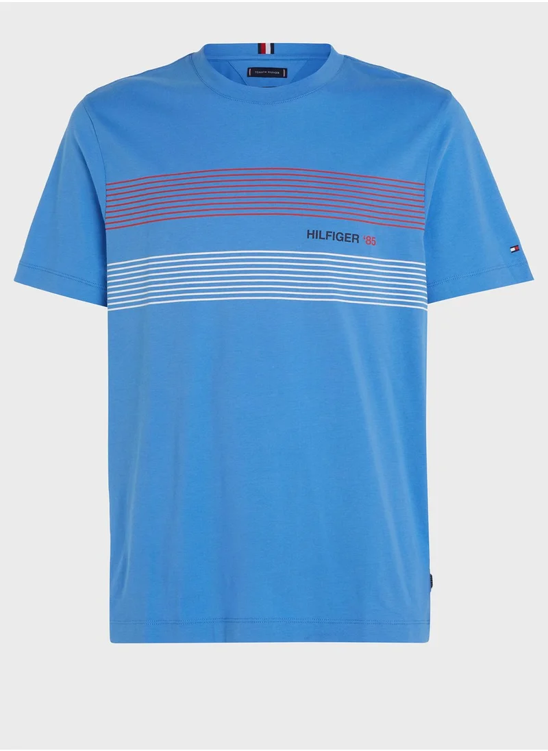 TOMMY HILFIGER Striped Crew Neck T-Shirt