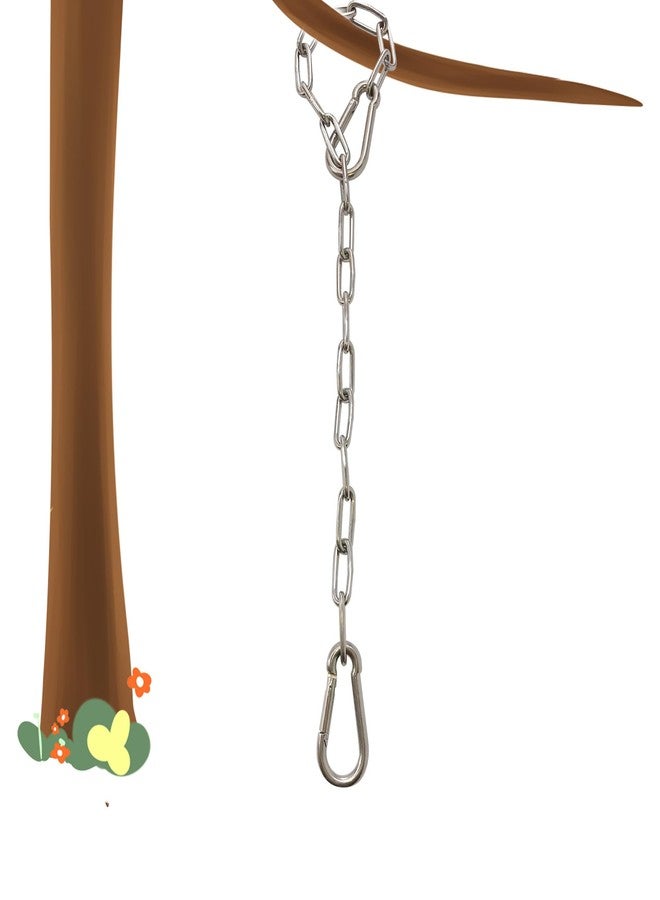 MIKMAYTOO 1 Pack Heavy Duty Stainless Steel Chain 550LB Capacity for Punching Bags Hanging Chair Hammocks Swing Trapeze Yoga (40, 4MM) - Image 1