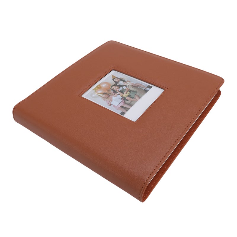 Polaroid Photo Album: Brown PU Leather Cover, 288 Photo Capacity, Lightweight Portable Wide Photo Storage - Versatile Multi-use Memory Book for Family Travel Wedding Graduation Occasions - Image 5