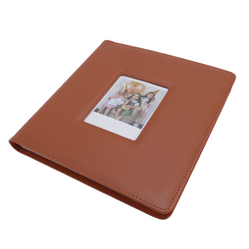 Polaroid Photo Album: Brown PU Leather Cover, 288 Photo Capacity, Lightweight Portable Wide Photo Storage - Versatile Multi-use Memory Book for Family Travel Wedding Graduation Occasions - Image 4