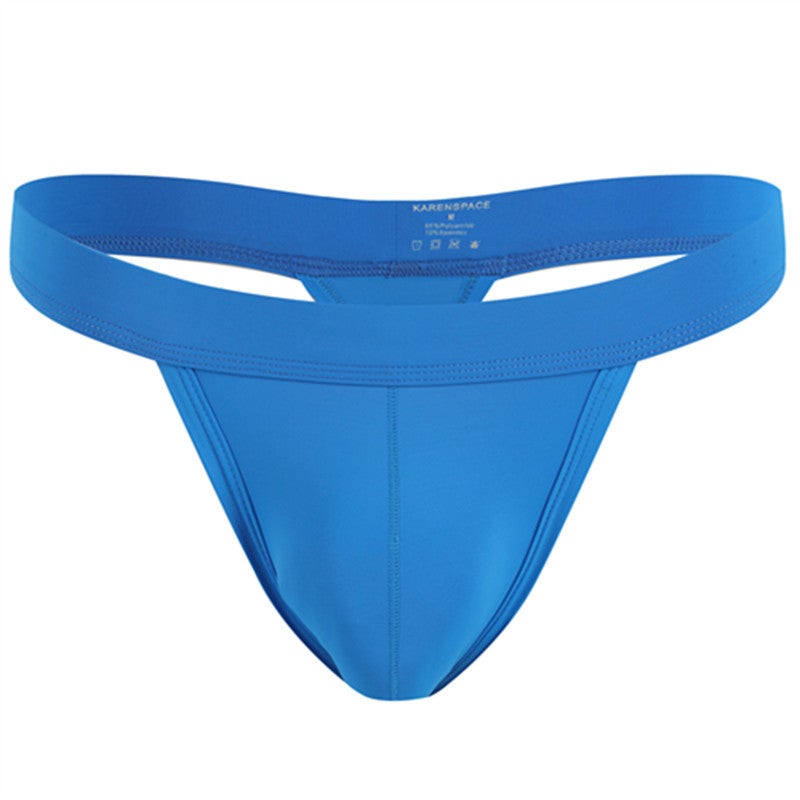 New mens mens thong t nylon ice silk Amazon pants European size cross-border briefs Yellow  - Image 5