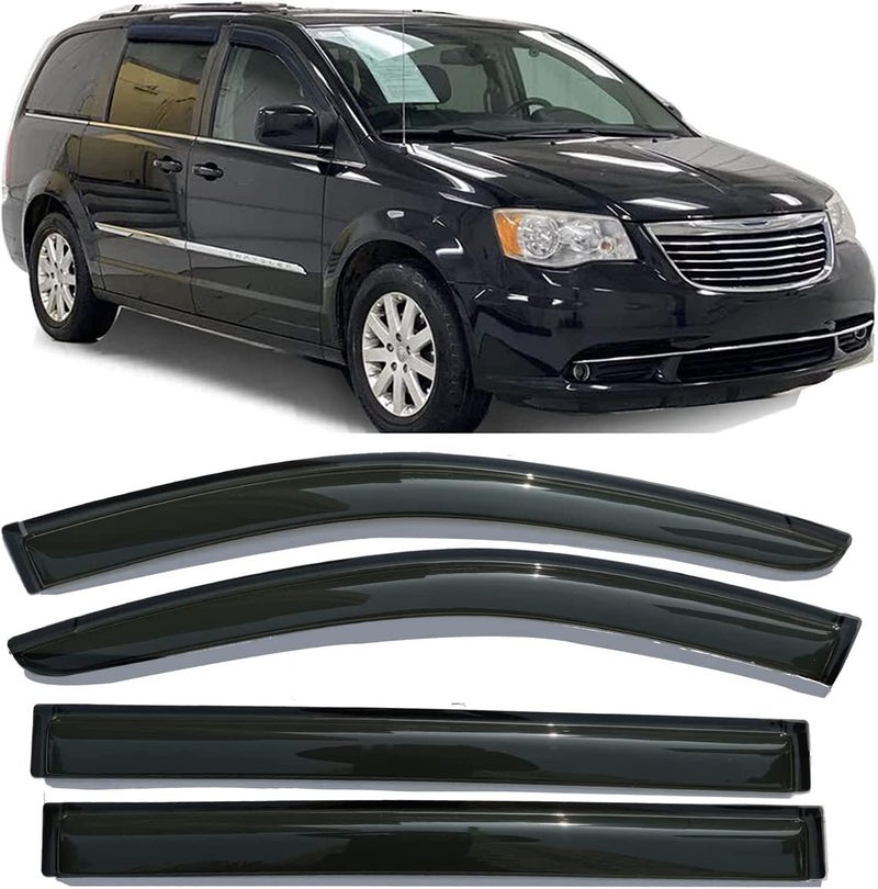 Darodcar Side Window Visor Rain Guards for Chrysler & Dodge - Image 1