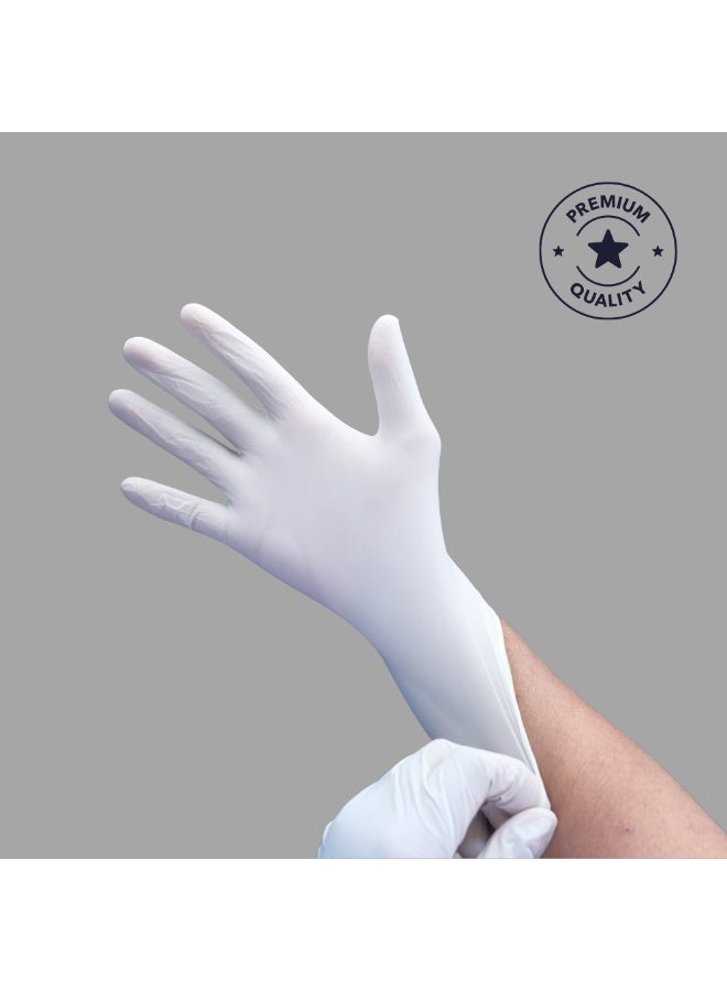 MMC Latex Examination Powder Free Gloves Large Size | For Hospital ,Laboratory, Dentist and Multi Purpose  use 100 Pcs Pack - Image 2