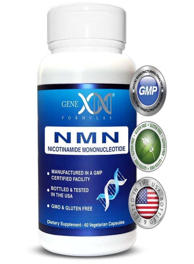 Genex Formulas NMN 250mg - Stabilized Form (60 Capsules), 99% Pure Supplement Capsules for Increased NAD Levels, DNA Repair, & Healthy Aging, GMP Certified - Image 1