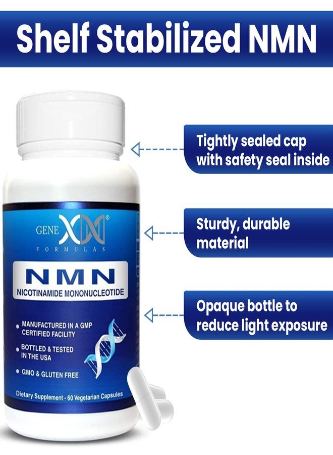 Genex Formulas NMN 250mg - Stabilized Form (60 Capsules), 99% Pure Supplement Capsules for Increased NAD Levels, DNA Repair, & Healthy Aging, GMP Certified - Image 5
