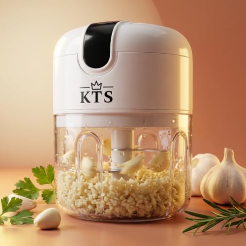 Konquer TimeS KTS Electric Mini Garlic Chopper,Food Processor,Portable Cordless Garlic Mincer Masher, With USB Charging For Vegetable,Chili,Fruits,Ginger,Baby Food Masher, Seasoning 250Ml - Image 2