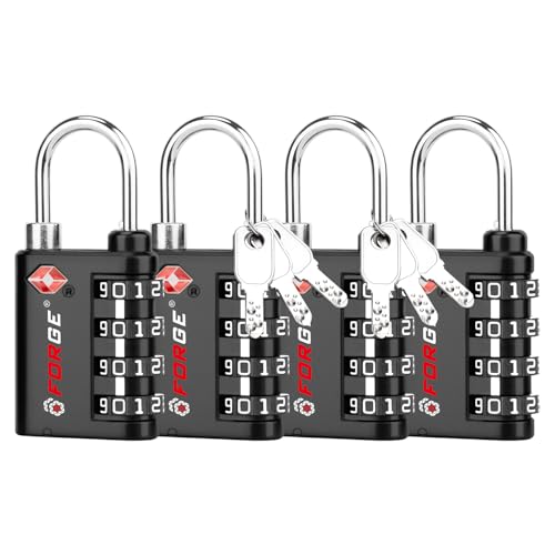 Forge Dual-Opening: Key or Combination Lock, TSA Approved Luggage Lock for Luggage, Pelican case, Travel, Gym, School and More. - Image 1