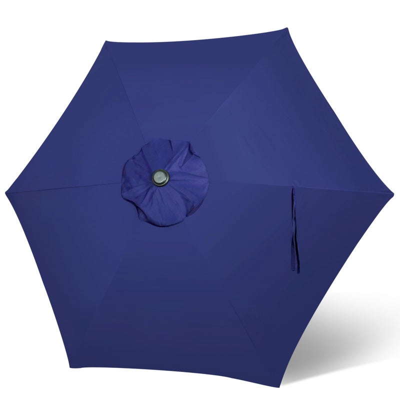 Blissun Patio Umbrella Replacement Canopy for 7.5ft 6-Rib Market Umbrella - Canopy Only (Navy Blue) - Image 1