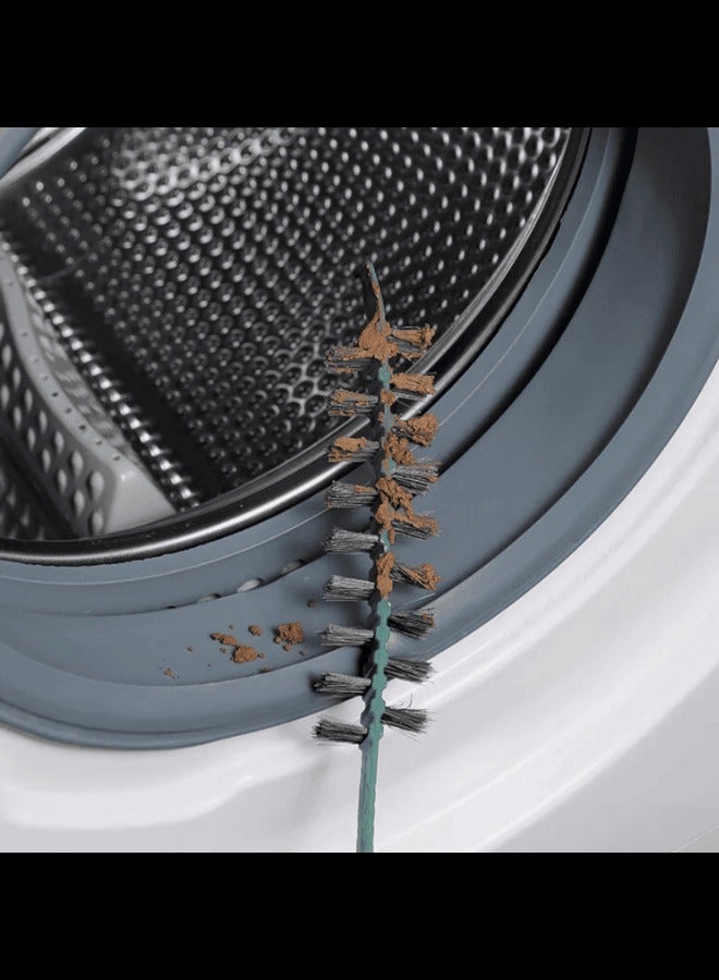 H.F.J HFJ Multi-Purpose Crevice Cleaning Brush Set, 3 Pieces, Long Coil Design, Grey, Green, White - Image 3