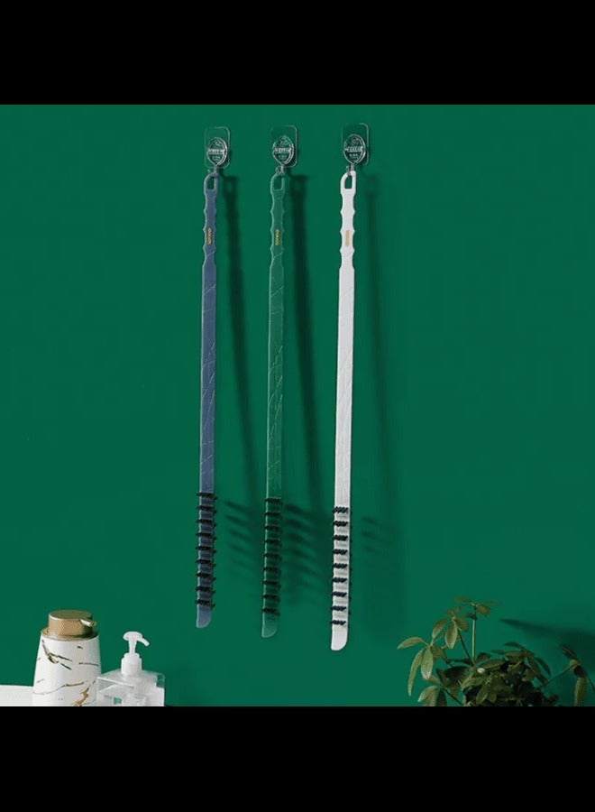 H.F.J HFJ Multi-Purpose Crevice Cleaning Brush Set, 3 Pieces, Long Coil Design, Grey, Green, White - Image 5