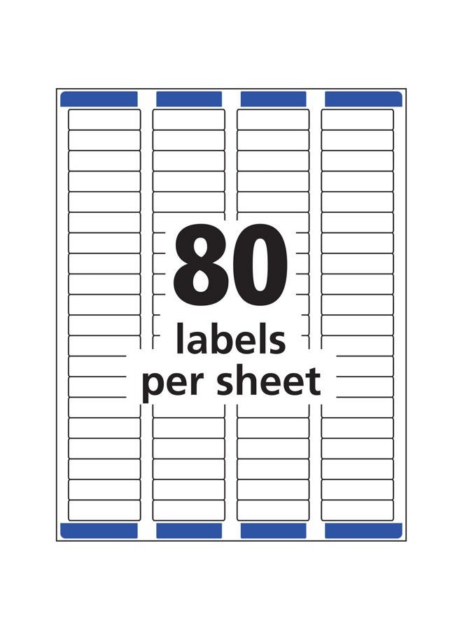 Avery Printable Return Address Labels with Sure Feed, 0.5" x 1.75", White, 2,000 Blank Mailing Labels (05267) - Image 4
