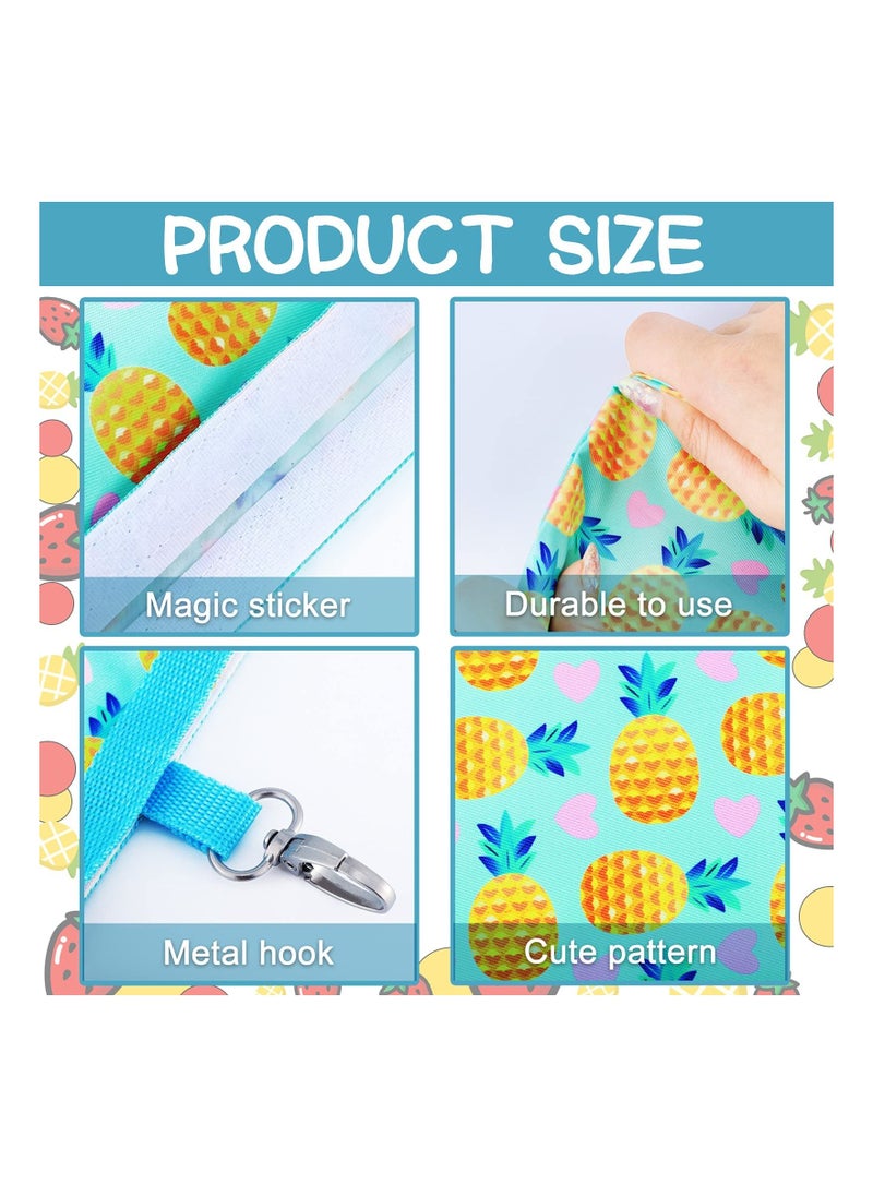 Excefore 2 Pcs Rabbit Hay Feeder Bag, Hanging Feeding Storage Feeder Sack with 4 Holes for Small Animals Pets Bunny Hamster Guinea Pig (Pineapple, Strawberry)  - Image 3