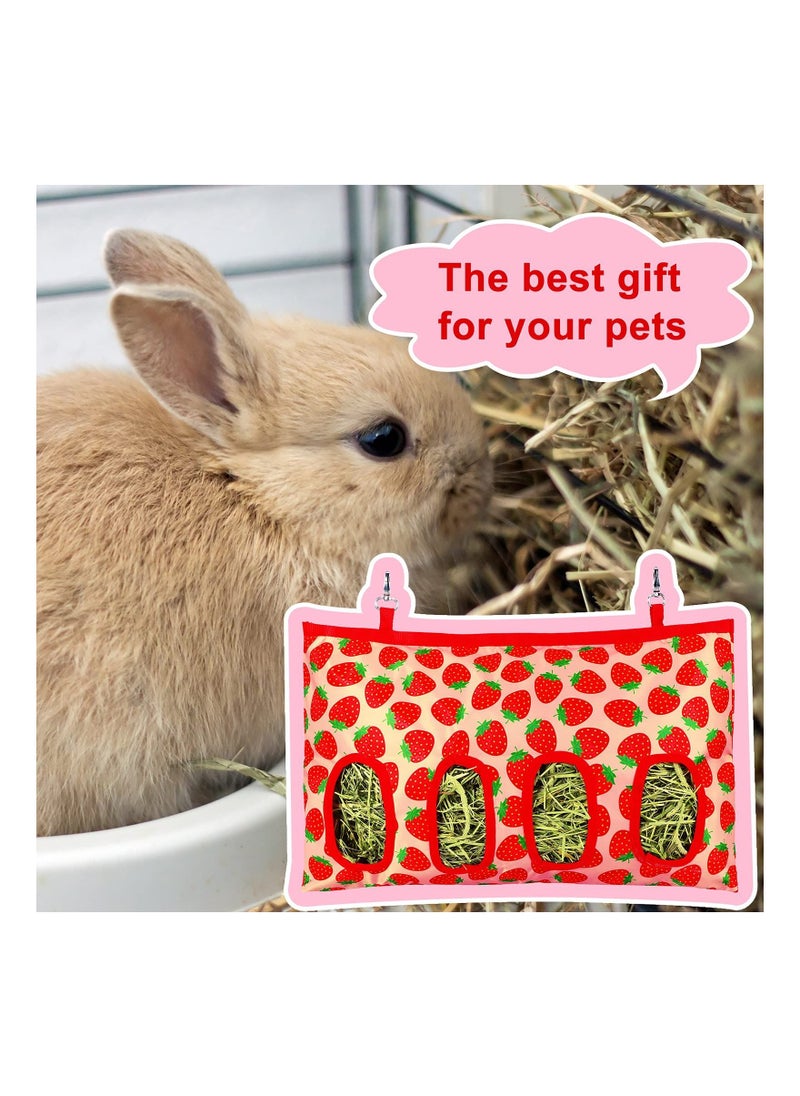 2 Pcs Rabbit Hay Feeder Bag, Hanging Feeding Storage Feeder Sack with 4 Holes for Small Animals Pets Bunny Hamster Guinea Pig (Pineapple, Strawberry) - pzsku/Z43CCE93A063142FC217CZ/45/_/1679920324/2f612e83-b887-4802-a5de-ef2b5d70838b