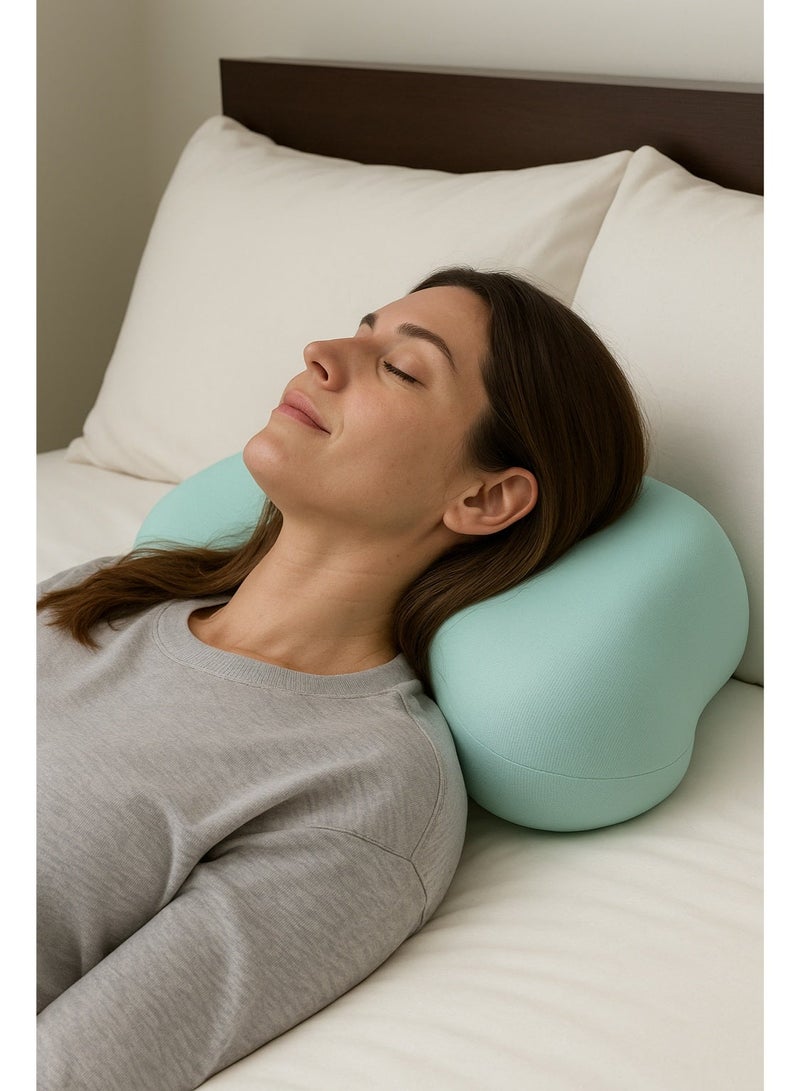 Memory Foam Neck & Shoulder Pain Relief Pillow - Comfortable Neck Support Pillow for Neck and Shoulder Pain Relief Reduces Snoring, for an Ideal Sleep Experience - Ergonomic Design for Spinal Orthosis and Deep, Healthy Sleep - For Side and Back Sleepers - Multicolor - Image 3
