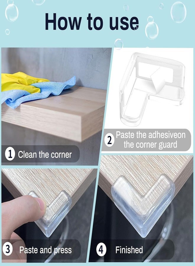 Topinon 12 Pack Table Protectors, Corner Protector for Baby, Clear Furniture Corner Guards & Edge Safety Bumpers Cushion to Cover Sharp Furniture & Table Edges - Image 3