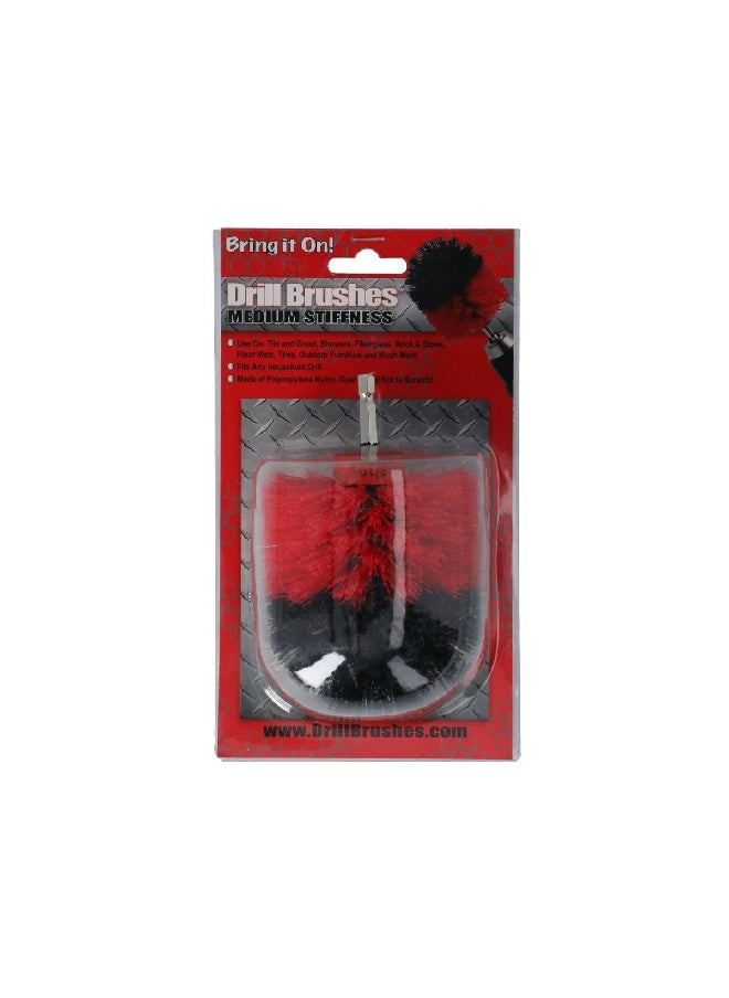 Bring it On! Durable Design Polypropylene Nylon Non Scratch Drill Brush Red and Black 3 Inch 2003  - Image 1