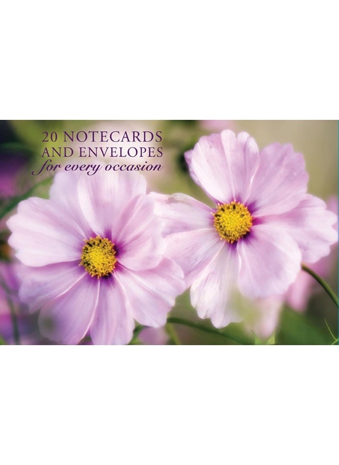 null - Card Box of 20 Notecards and Envelopes: Pink Cosmos - Image 1