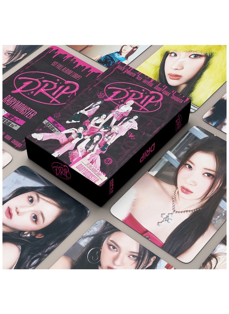 EHOME 55Pcs Babymonster Photo Cards 1St Full Album Drip Lomo Cards  - Image 1
