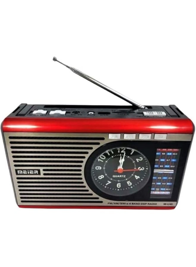 Meier Classic Radio {4 Band} with Analog Clock and LED Light (MEIER (m-U41 - Image 2