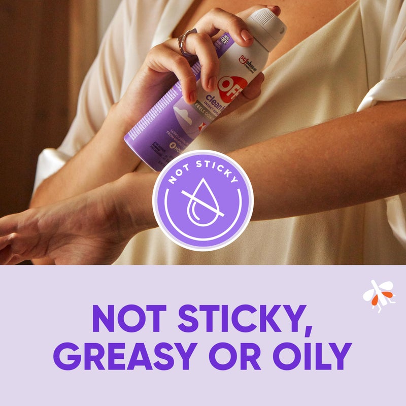 OFF! Clean Feel Insect Repellent Aerosol with 20% Picaridin, Bug Spray with Long Lasting Protection from Mosquitoes, Feels Good on Skin, 5 oz - Image 4