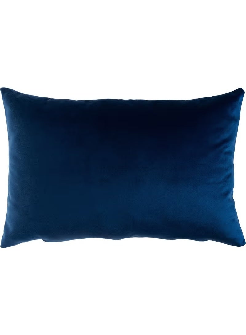 Cango Home Dark Blue Velvet (Babyface) Double Sided Throw Pillow Cover - Image 3