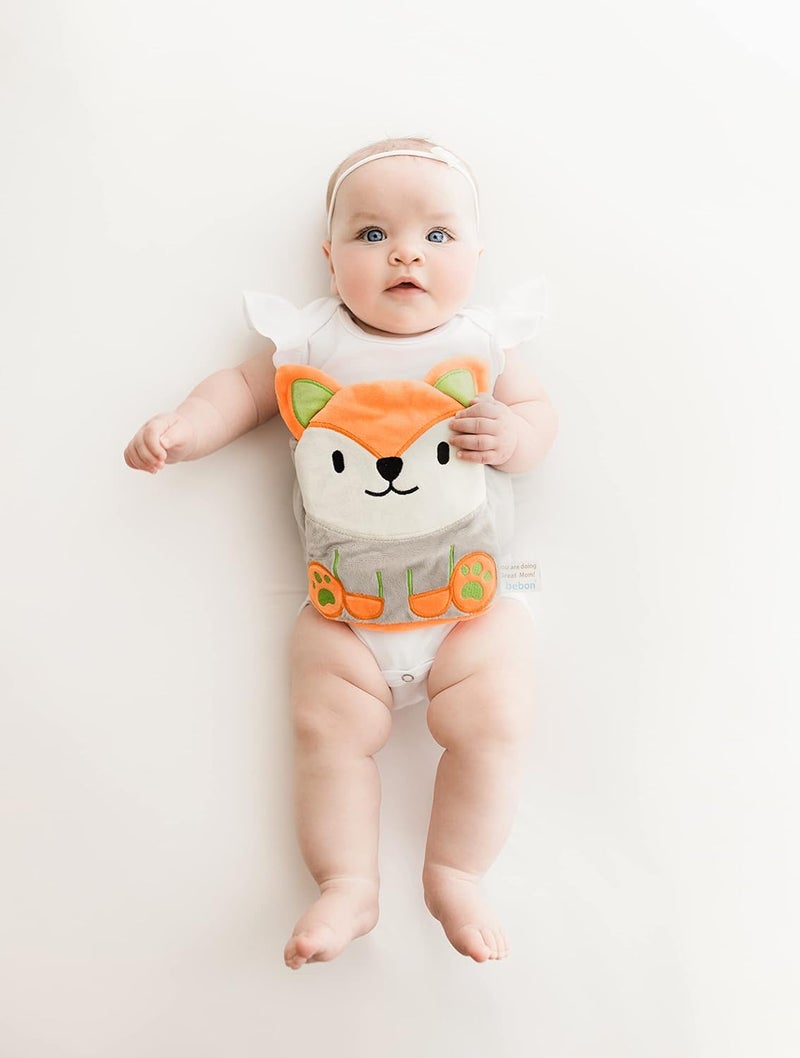 Bebon Baby Colic, Gas and Upset Stomach Relief, Baby Heated Tummy Wrap for Newborns - Belly Hugger - Infant Swaddling Belly Belt, Heating Pad with Soothing Warmth for Fussy Infants (Fox) - Image 5