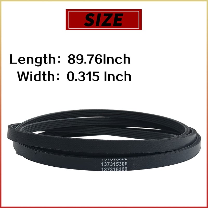 SUUJI 137315300/134719300 Dryer Drum Drive Belt - Replacement Part Exact Compatible with Sears Frigidaire Electrolux Dryers Replaces 1482960 134719300 AP4368788 PS2349294 7134719300 - Image 2