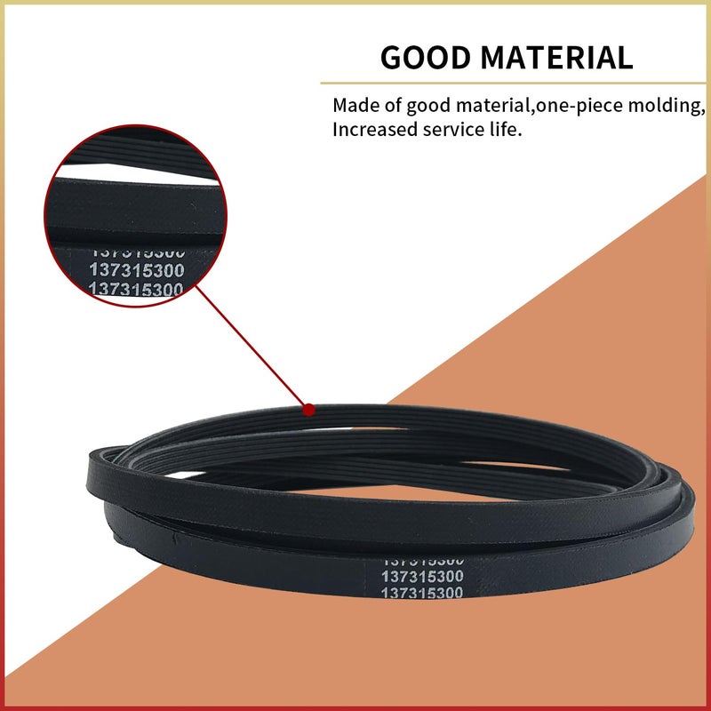 SUUJI 137315300/134719300 Dryer Drum Drive Belt - Replacement Part Exact Compatible with Sears Frigidaire Electrolux Dryers Replaces 1482960 134719300 AP4368788 PS2349294 7134719300 - Image 3