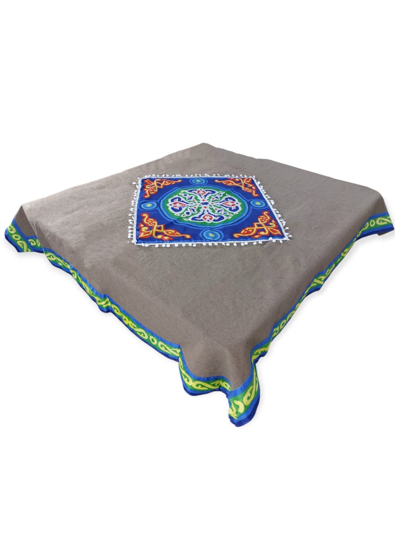ماركة غير محددة مفرش طاولة ديكور خيامية - 1.5*1.5 م. 