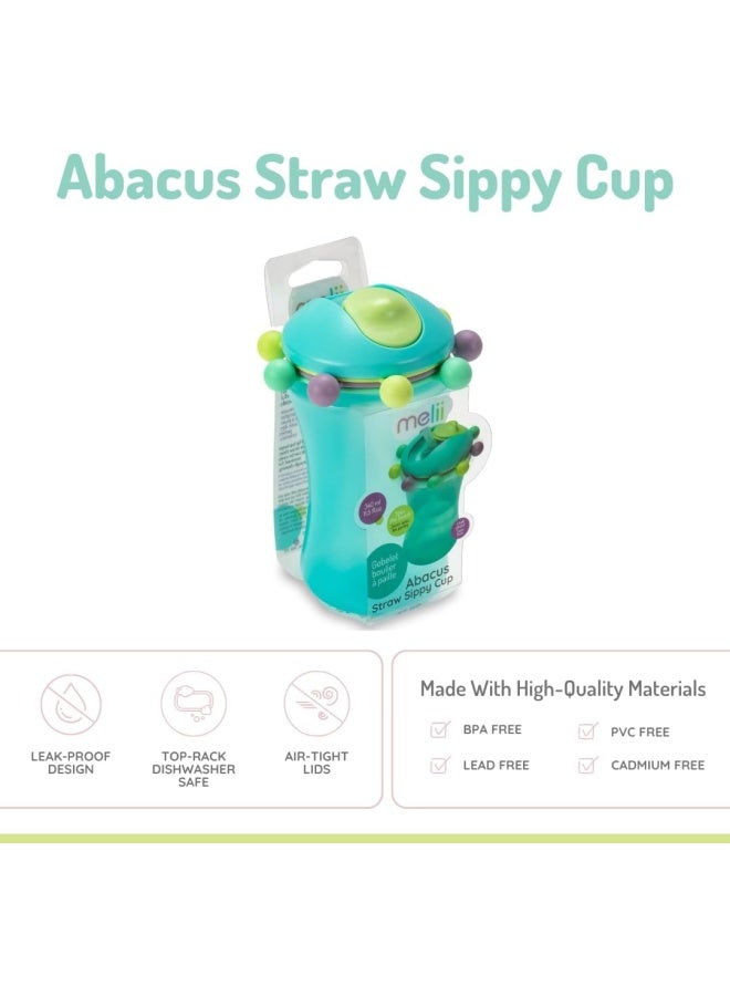 melii Spin Sippy Cup 11.5 oz - Fun & Educational Transition Straw Bottle for Babies, Toddlers, Kids - Spill Proof, Easy to Hold, BPA-Free, Ideal for On the Go Hydration Blue - Image 3