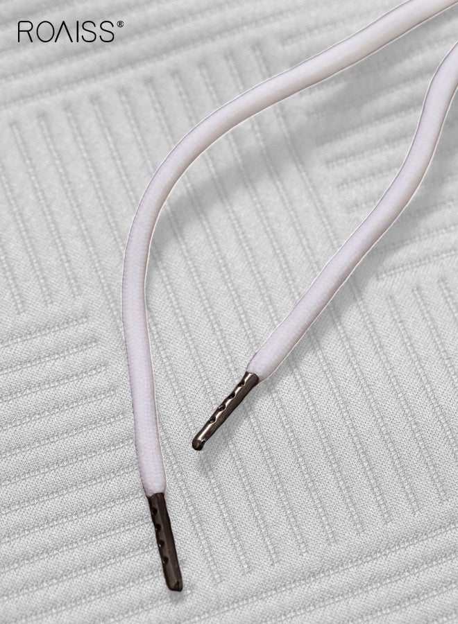 roaiss Men's Casual Hooded Sweatshirt Lightweight Polyester Fabric, Machine Washable Design for Spring and Fall Sports and Leisure Activities, Comfortable and Durable - Image 4