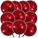 KALOR 10 Pcs 22 Inch Burgundy Red Mylar Balloons Large 4D Giant Round Foil Balloon Big Mirror Metallic Balloons for Birthday Party Baby Shower Gender Reveal Supplies - Image 2