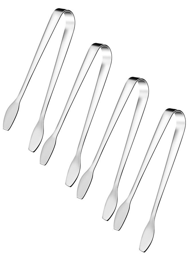 SOLEADER Mini Serving Tongs, Small Serving Utensils for Catering, Kitchen Tongs, Food-Grade Premium 304 Stainless Steel Tongs, Heavy Duty (4.5" Appetizer Tongs) - Image 1