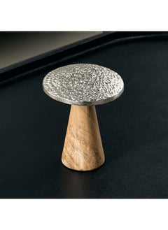 Home Box Flig Decorative Wooden Mushroom Accent with Aluminium Top 11 x 13.5 x 11 cm  - Image 2